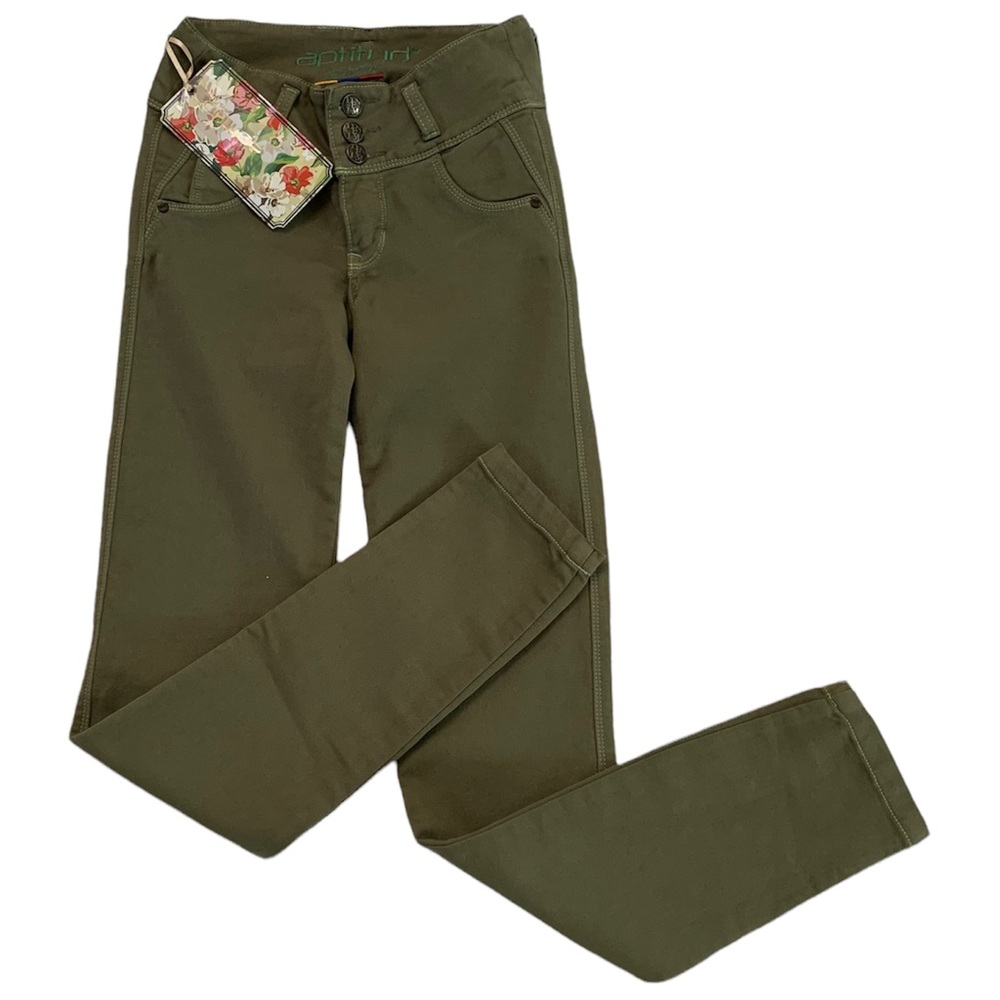 Aptitud High Waisted Olive Green Pants Size 8